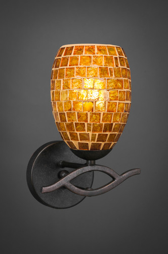 Revo 1 Light Wall Sconce In Dark Granite (141-DG-409)