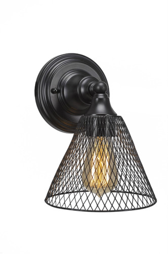 1 Light Wall Sconce In Matte Black (40-MB-805-LED18C)
