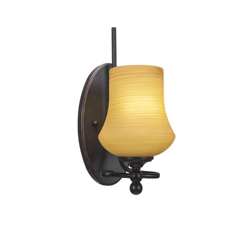 Capri 1 Light Wall Sconce In Dark Granite (591-DG-680)