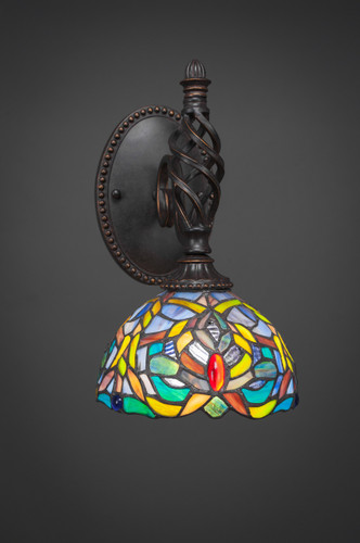 Elegante 1 Light Wall Sconce In Dark Granite (161-DG-9905)