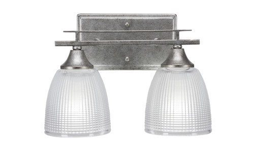 Uptowne 2 Light Bath Bar In Aged Silver (132-AS-500)