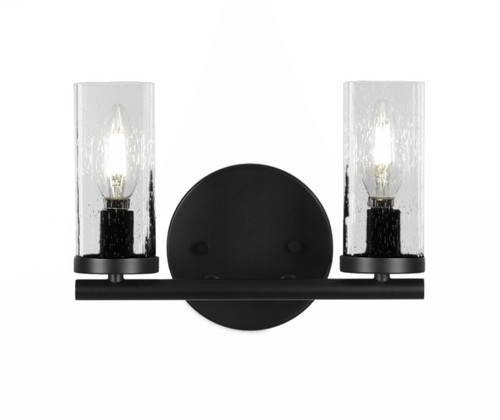 Trinity 2 Light Bathroom Lighting In Matte Black (2812-MB-800B)