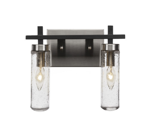 Salinda 2 Light Bath Bar In Matte Black & Brushed Nickel (2512-MBBN-600)