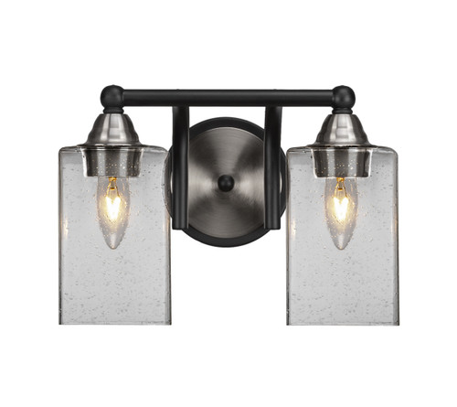 2 Light Bathroom Lighting In Matte Black & Brushed Nickel (3422-MBBN-530)