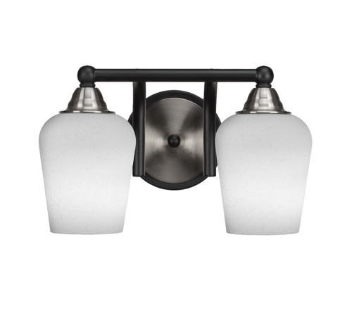 2 Light Bathroom Lighting In Matte Black & Brushed Nickel (3422-MBBN-211)