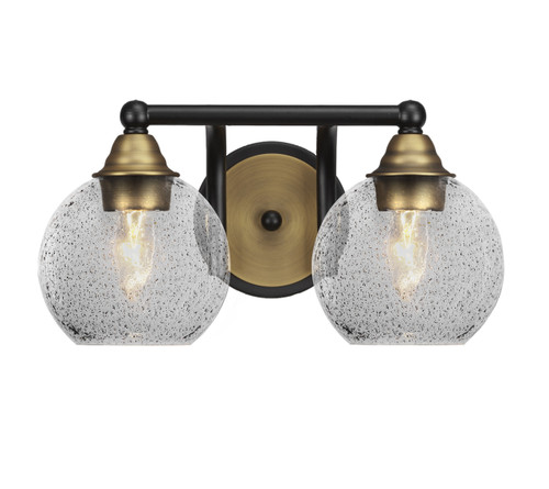 2 Light Bathroom Lighting In Matte Black & Brass (3422-MBBR-4102)