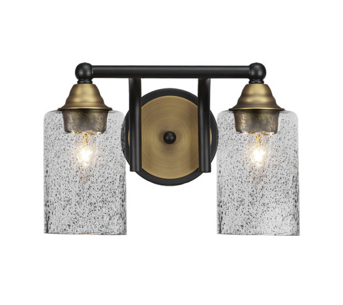 2 Light Bathroom Lighting In Matte Black & Brass (3422-MBBR-3002)