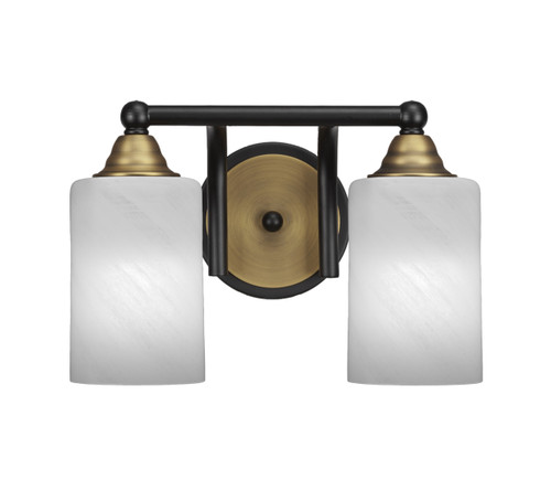2 Light Bathroom Lighting In Matte Black & Brass (3422-MBBR-3001)