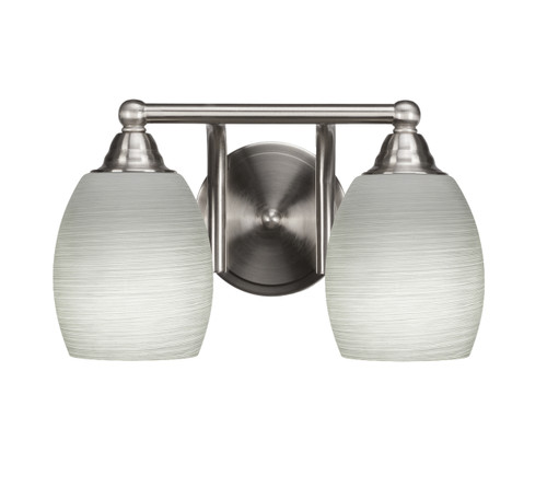 2 Light Bathroom Lighting In Brushed Nickel (3422-BN-615)