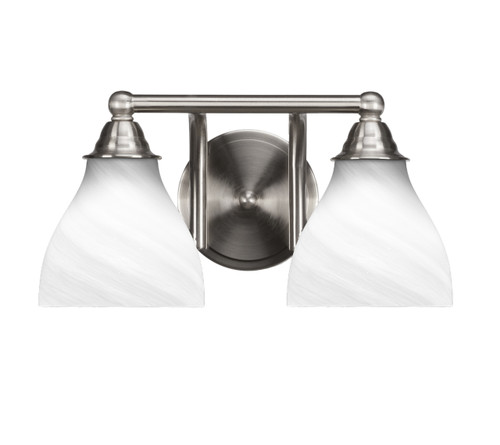2 Light Bathroom Lighting In Brushed Nickel (3422-BN-4761)