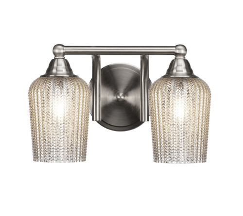 2 Light Bathroom Lighting In Brushed Nickel (3422-BN-4253)