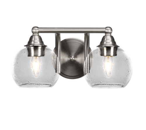 2 Light Bathroom Lighting In Brushed Nickel (3422-BN-4100)