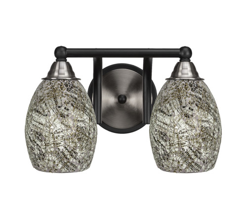 2 Light Bathroom Lighting In Matte Black & Brushed Nickel (3422-MBBN-5054)