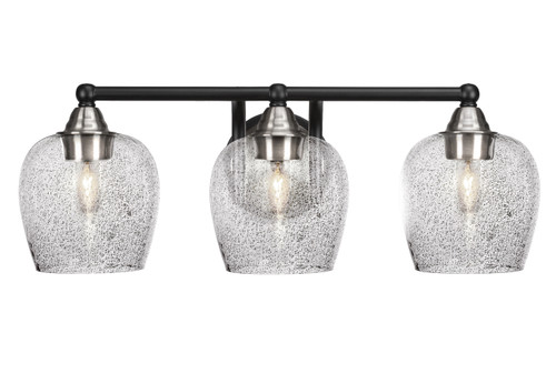 3 Light Bathroom Lighting In Matte Black & Brushed Nickel (3423-MBBN-4812)