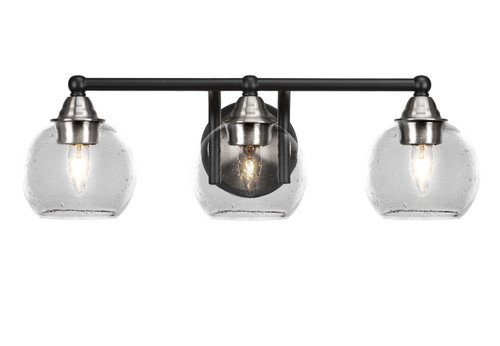 3 Light Bathroom Lighting In Matte Black & Brushed Nickel (3423-MBBN-4100)