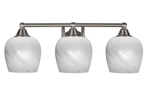 3 Light Bathroom Lighting In Brushed Nickel (3423-BN-4811)