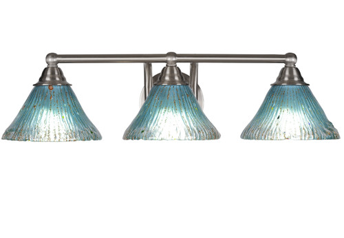 3 Light Bathroom Lighting In Brushed Nickel (3423-BN-458)