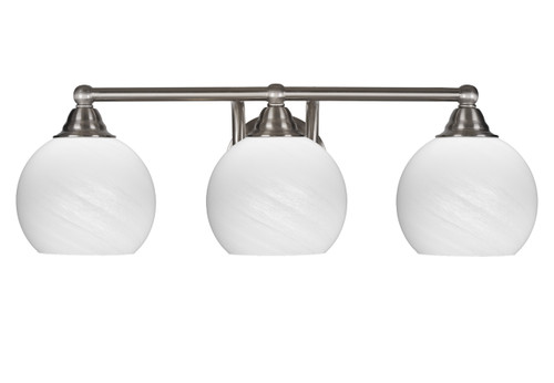 3 Light Bathroom Lighting In Brushed Nickel (3423-BN-4101)