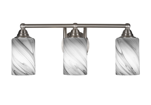 3 Light Bathroom Lighting In Brushed Nickel (3423-BN-3009)