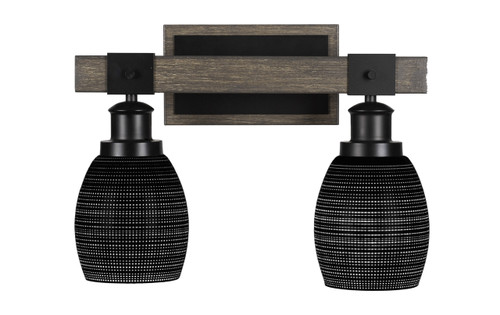 Tacoma 2 Lt Vanity In Matte Black & Paint Distressed Wood-Look (1842-MBDW-4029)