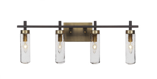 Salinda 4 Light Bath Bar In Espresso & Brass (2514-ESBR-600)