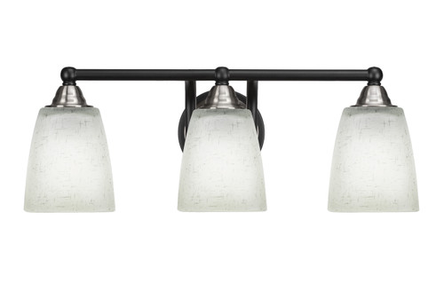 3 Light Bathroom Lighting In Matte Black & Brushed Nickel (3423-MBBN-460)