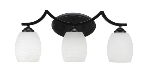 Zilo 3 Light Bath Bar In Matte Black (553-MB-615)