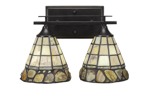 Uptowne 2 Light Bath Bar In Dark Granite (132-DG-9735)
