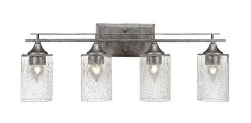 Uptowne 4 Light Bath Bar In Aged Silver (134-AS-300)
