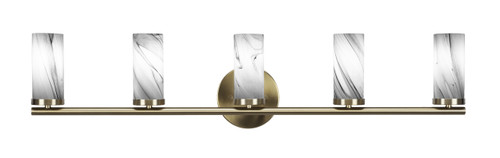 Trinity 5 Light Bathroom Lighting In New Age Brass (2815-NAB-802B)
