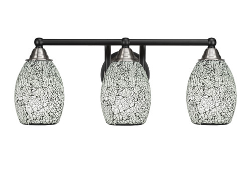3 Light Bathroom Lighting In Matte Black & Brushed Nickel (3423-MBBN-4165)