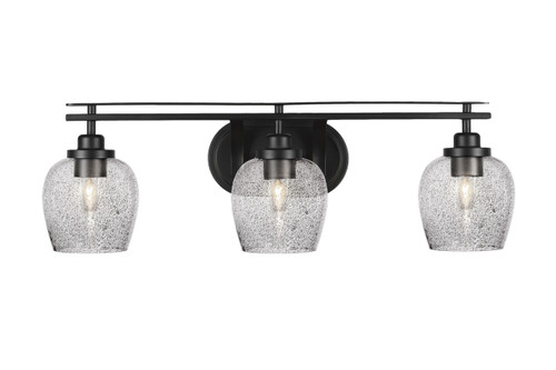 Odyssey 3 Light Bathroom Lighting In Matte Black (2613-MB-4812)