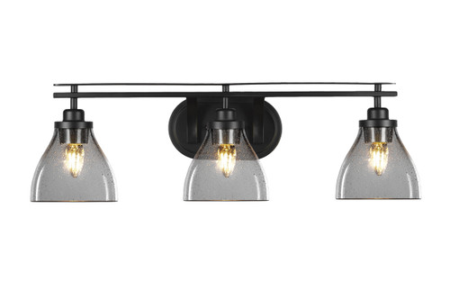 Odyssey 3 Light Bathroom Lighting In Matte Black (2613-MB-4760)