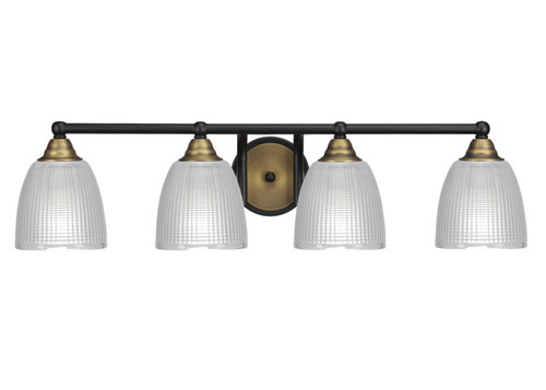 Paramount 4 Light Bath Bar In Matte Black & Brass (3424-MBBR-500)