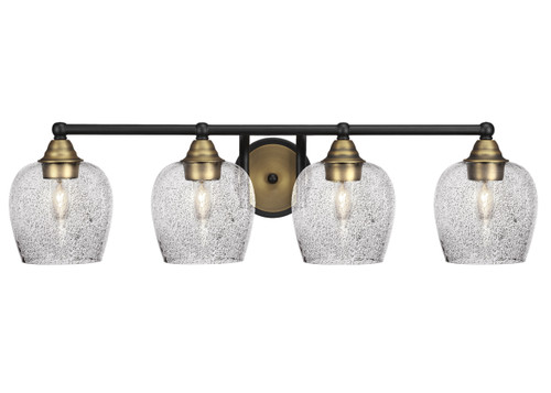 Paramount 4 Light Bath Bar In Matte Black & Brass (3424-MBBR-4812)