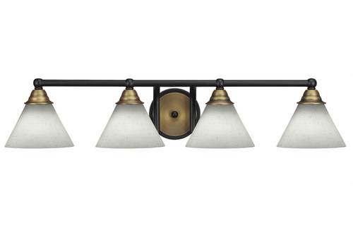 Paramount 4 Light Bath Bar In Matte Black & Brass (3424-MBBR-312)