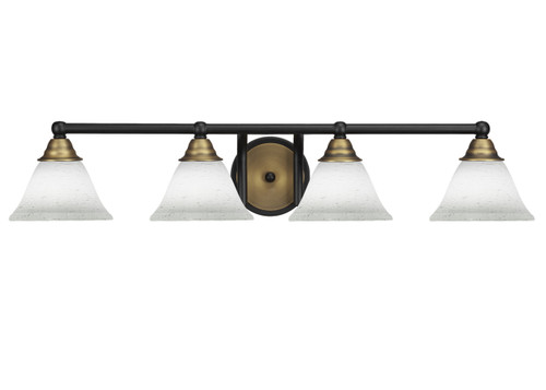 Paramount 4 Light Bath Bar In Matte Black & Brass (3424-MBBR-311)