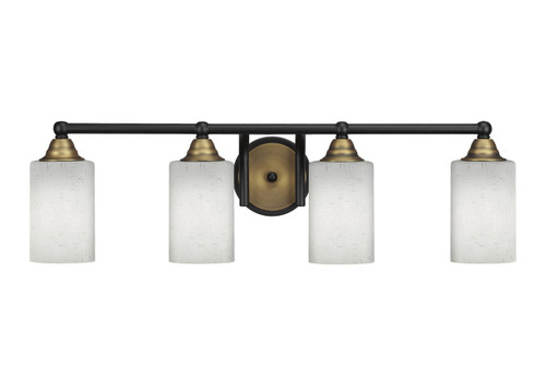 Paramount 4 Light Bath Bar In Matte Black & Brass (3424-MBBR-310)