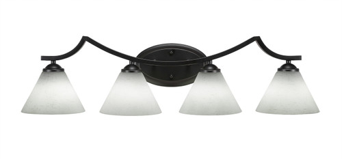 Zilo 4 Light Bath Bar In Matte Black (554-MB-312)