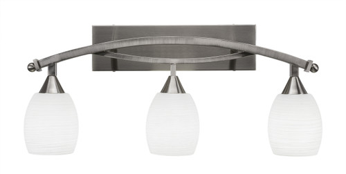 Bow 3 Light Bath Bar In Brushed Nickel (173-BN-615)