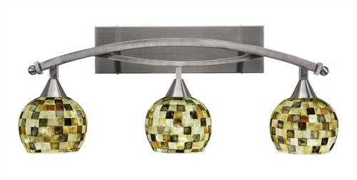 Bow 3 Light Bath Bar In Brushed Nickel (173-BN-407)