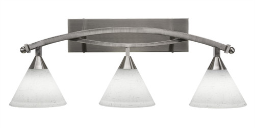 Bow 3 Light Bath Bar In Brushed Nickel (173-BN-312)