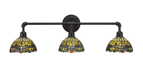 Vintage 3 Light Bath Bar In Dark Granite (183-DG-9465)
