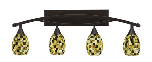 Bow 4 Light Bath Bar In Bronze (174-BRZ-408)