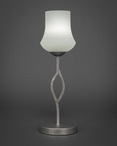 Revo 1 Light Table Lamp In Aged Silver (140-AS-681)