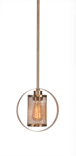 Infinity 1 Light Pendant In New Age Brass (1602-NAB-LED18A)