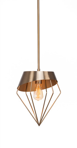 Neo 1 Light Pendant In New Age Brass (1502-NAB-LED18A)