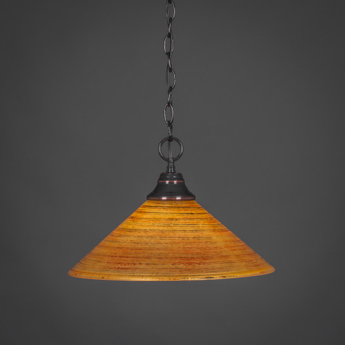 1 Light Pendant In Black Copper (10-BC-414)