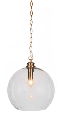 Kimbro 1 Light Pendant In New Age Brass (90-NAB-4390)