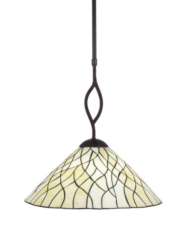 Revo 1 Light Pendant In Dark Granite (241-DG-911)